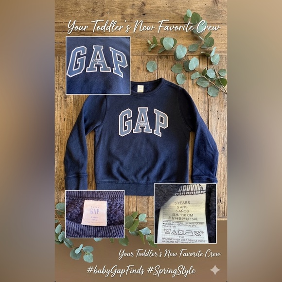 GAP Other - babyGap Logo Crew Sweatshirt